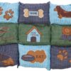 TRIXIE HONDENKUSSEN PATCHWORK BLAUW / GROEN