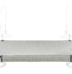 TRIXIE KATTENMAND HANGMAT RAAM VELOURS GRIJS