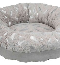 TRIXIE MAND FEATHER ROND ZILVER / GRIJS
