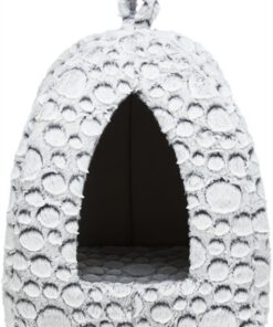 TRIXIE KATTENMAND IGLO MILA PLUCHE WIT / GRIJS