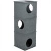 TRIXIE KATTENHUIS TOREN NELE VILT GRIJS