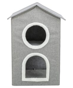 TRIXIE KATTENMAND / KATTENHUIS NORA SOFT 2 VERDRIEPINGEN LICHTGRIJS